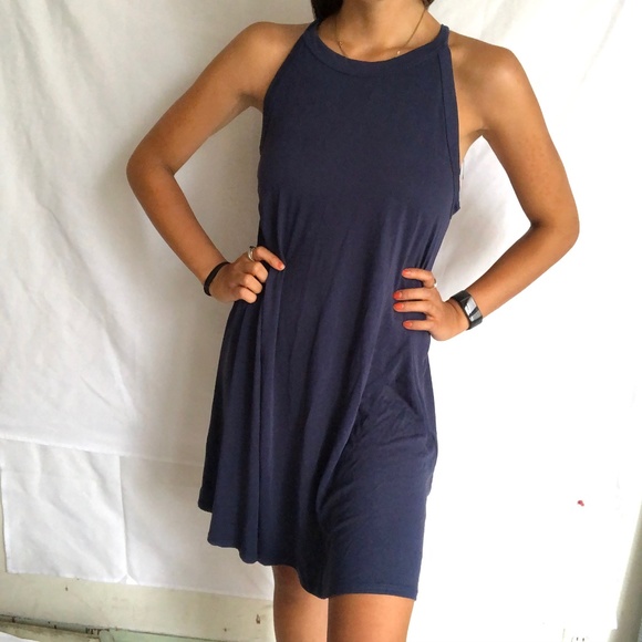 simple navy dress